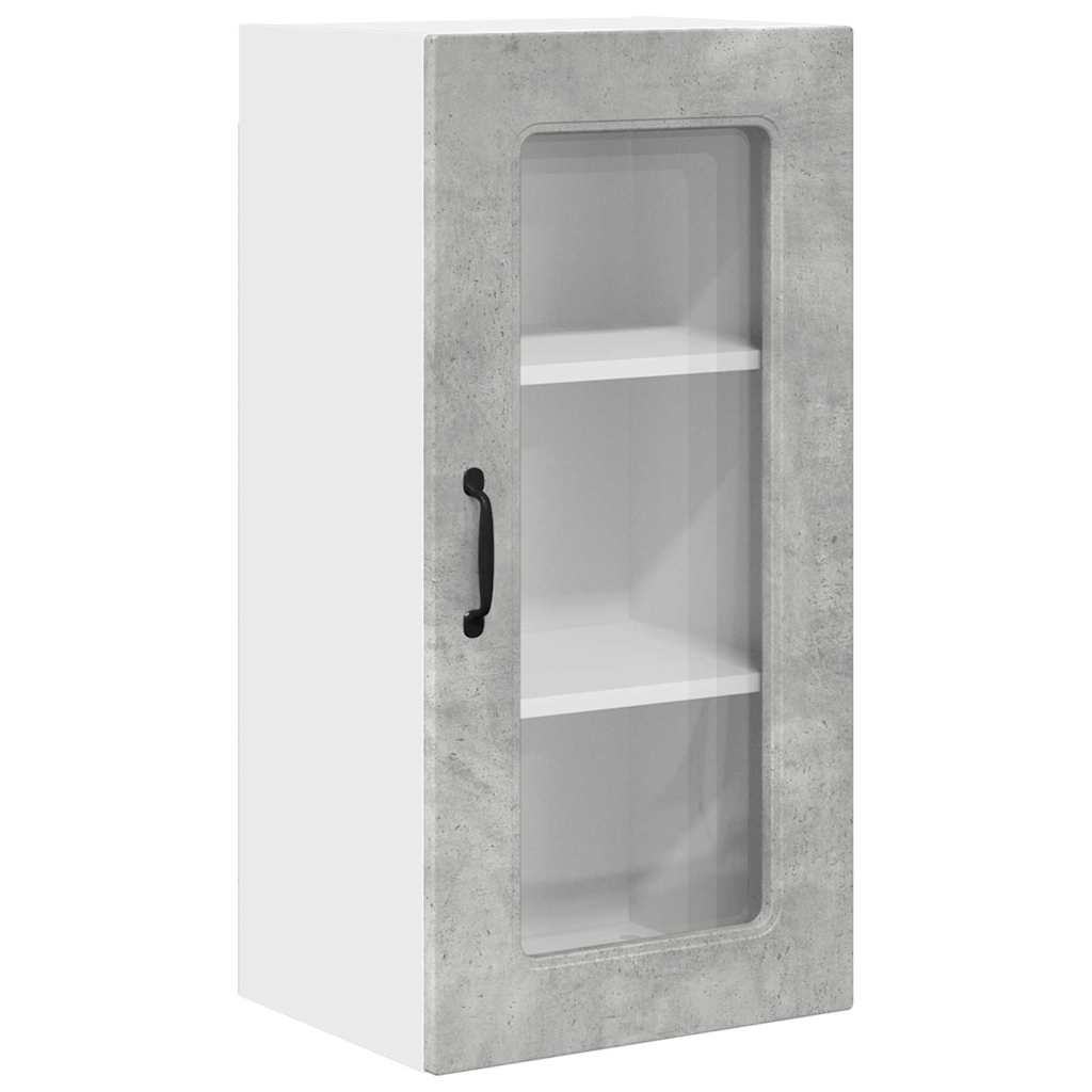 Kitchen Wall Cabinet 2 pcs Concrete Grey 40 x 31 x 80 cm