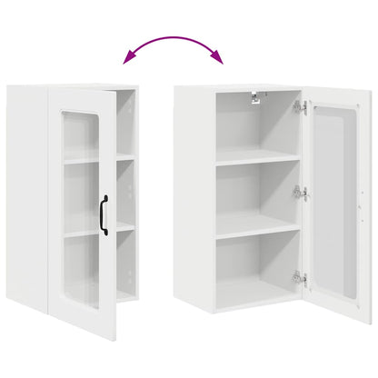 Kitchen Wall Cabinet with Door High Gloss White 40 x 31 x 80 cm