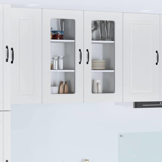 Kitchen Wall Cabinet 2 pcs High Gloss White 40 x 31 x 80 cm