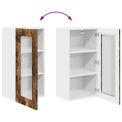 Kitchen Wall Cabinet Smoked Oak 40 x 31 x 80 cm Engineered Wood