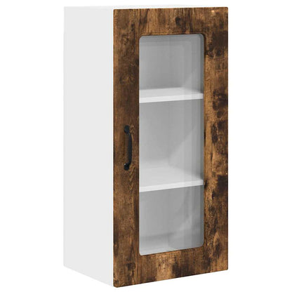 Kitchen Wall Cabinet with Door 2 pcs Smoked Oak 40 x 31 x 80 cm