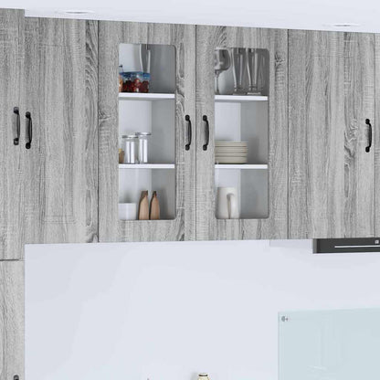 Kitchen Wall Cabinet with Shelf Grey Sonoma 40 x 31 x 80 cm