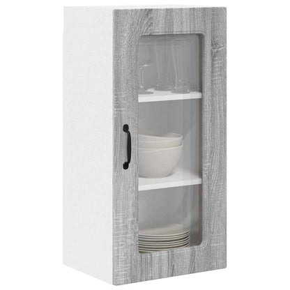 Kitchen Wall Cabinet with Shelf Grey Sonoma 40 x 31 x 80 cm