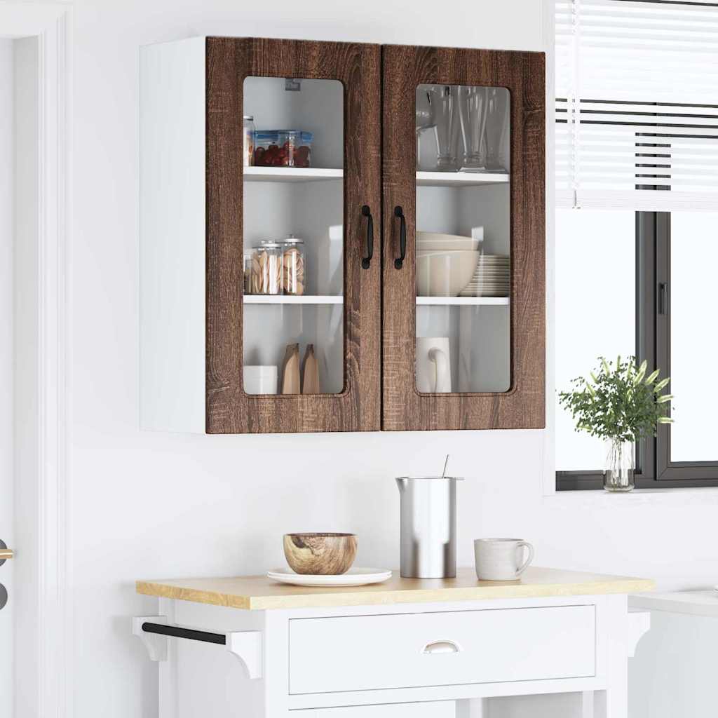 Kitchen Wall Cabinet Brown Oak 40 x 31 x 80 cm Engineered Wood
