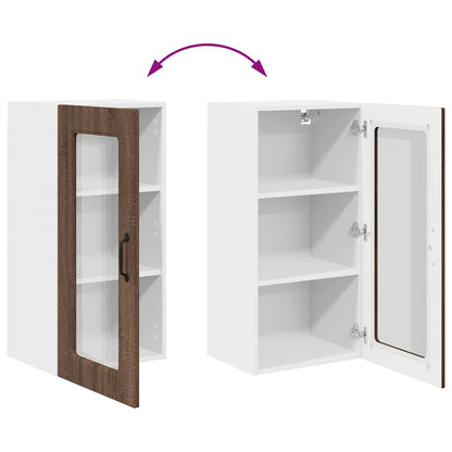 Kitchen Wall Cabinet Brown Oak 40 x 31 x 80 cm Engineered Wood