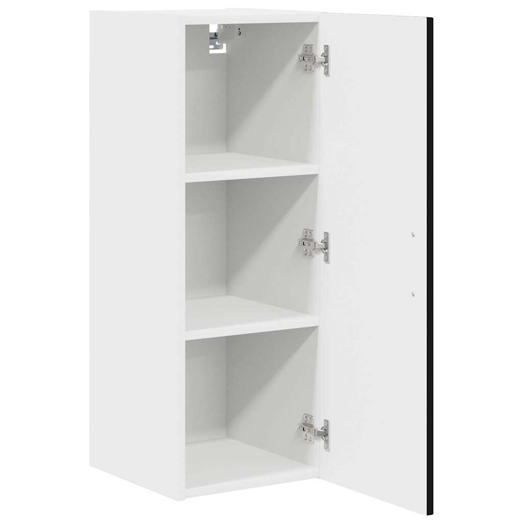 Kitchen Wall Cabinet with Shelf 2 pcs Black 30 x 31 x 80 cm