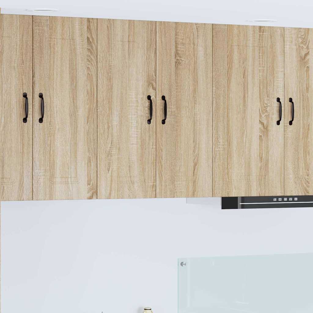 Kitchen Wall Cabinet with Door 2 pcs Sonoma Oak 30 x 31 x 80 cm