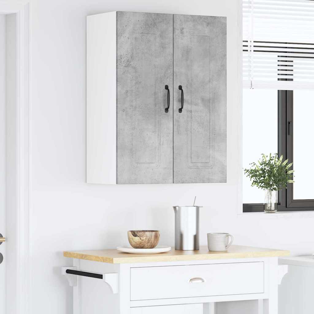 Kitchen Wall Cabinet with Shelf Concrete Grey 30 x 31 x 80 cm