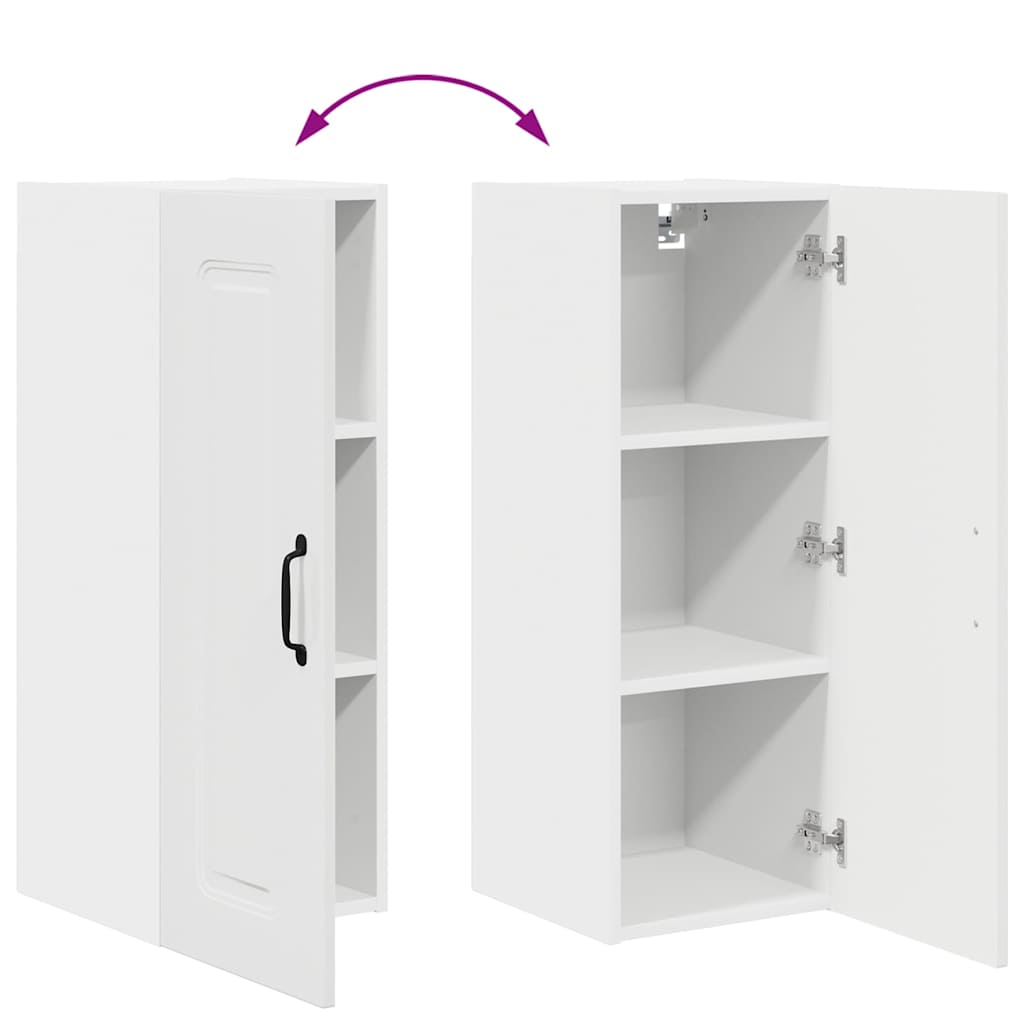 Kitchen Wall Cabinet with Door High Gloss White 30 x 31 x 80 cm