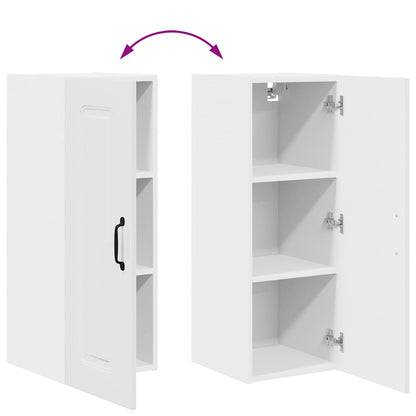 Kitchen Wall Cabinet with Door High Gloss White 30 x 31 x 80 cm