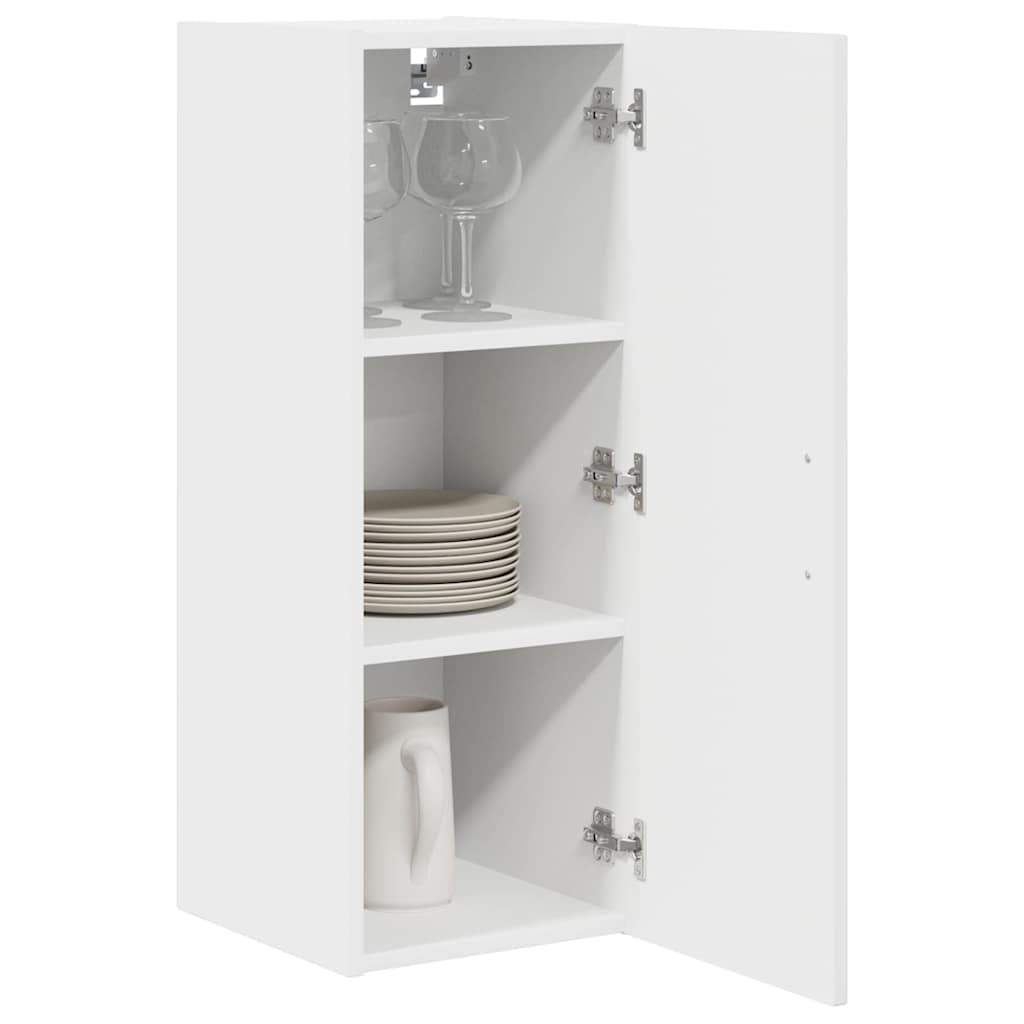 Kitchen Wall Cabinet with Door High Gloss White 30 x 31 x 80 cm