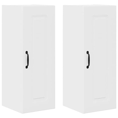 Kitchen Wall Cabinet 2 pcs High Gloss White 30 x 31 x 80 cm