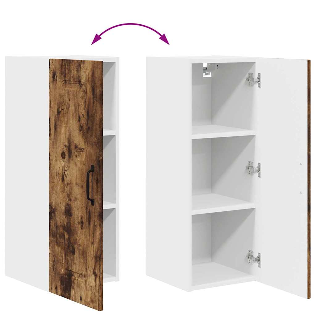 Kitchen Wall Cabinet Smoked Oak 30 x 31 x 80 cm Engineered Wood