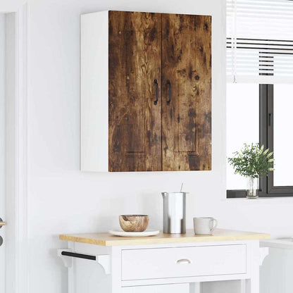 Kitchen Wall Cabinet with Door 2 pcs Smoked Oak 30 x 31 x 80 cm