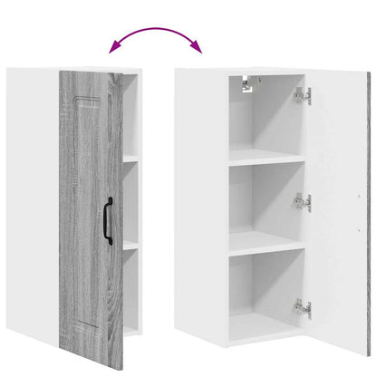 Kitchen Wall Cabinet with Shelf Grey Sonoma 30 x 31 x 80 cm