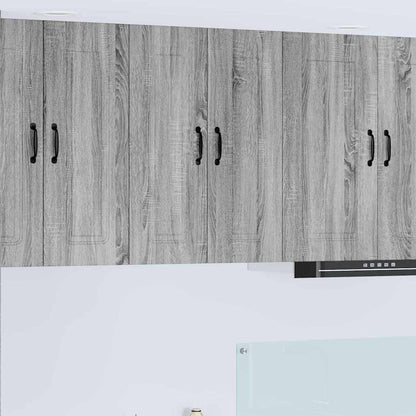 Kitchen Wall Cabinet 2 pcs Grey Sonoma 30 x 31 x 80 cm