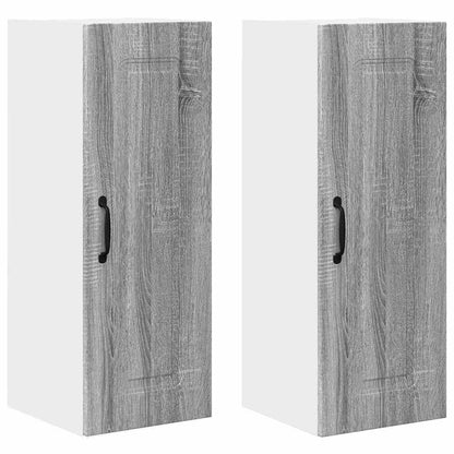 Kitchen Wall Cabinet 2 pcs Grey Sonoma 30 x 31 x 80 cm