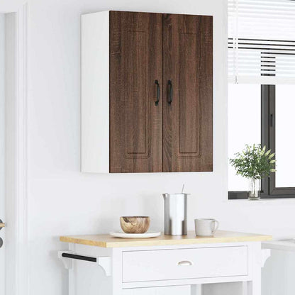 Kitchen Wall Cabinet Brown Oak 30 x 31 x 80 cm Engineered Wood