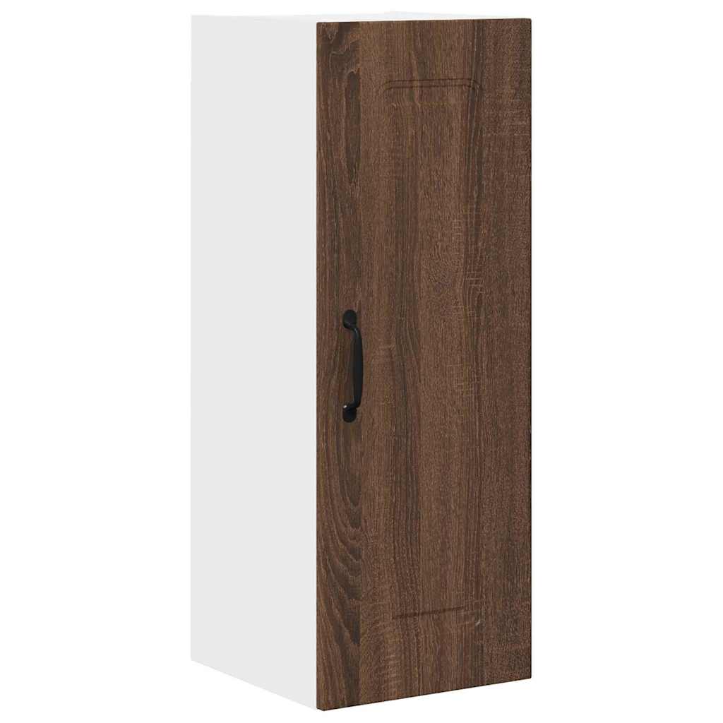 Kitchen Wall Cabinet with Shelf 2 pcs Brown Oak 30 x 31 x 80 cm