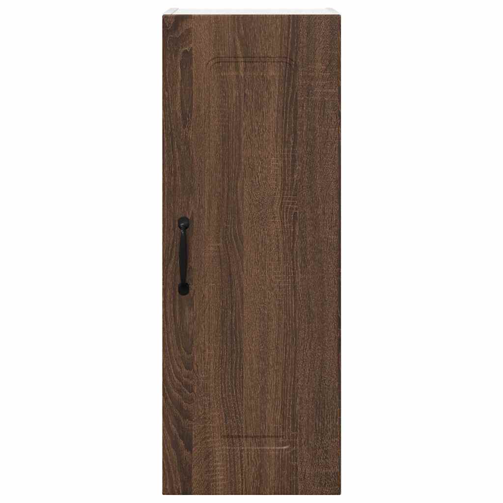 Kitchen Wall Cabinet with Shelf 2 pcs Brown Oak 30 x 31 x 80 cm