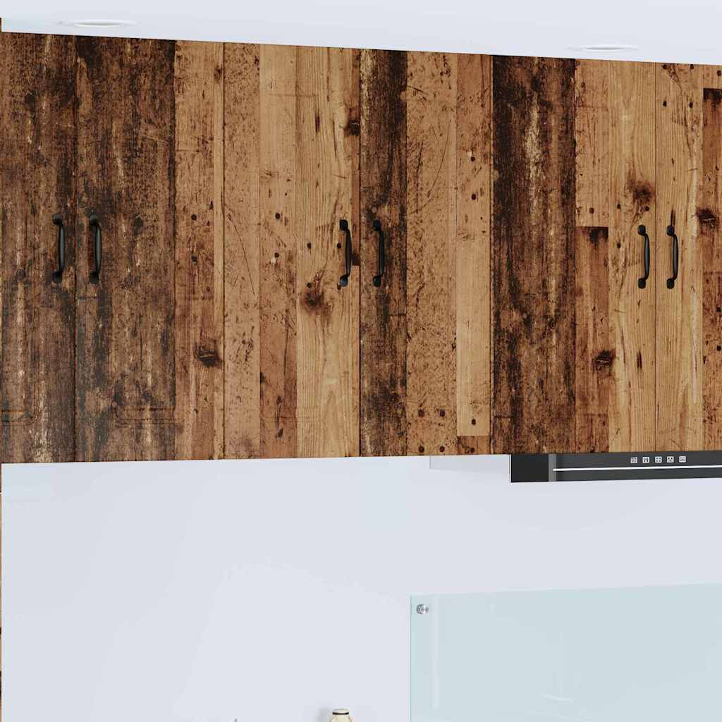 Kitchen Wall Cabinet with Shelf 2 pcs Old Wood 30 x 31 x 80 cm