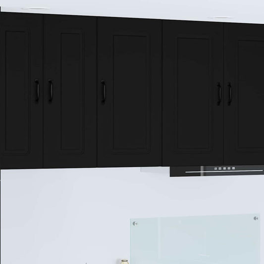 Kitchen Wall Cabinet Black 40 x 31 x 80 cm Engineered Wood