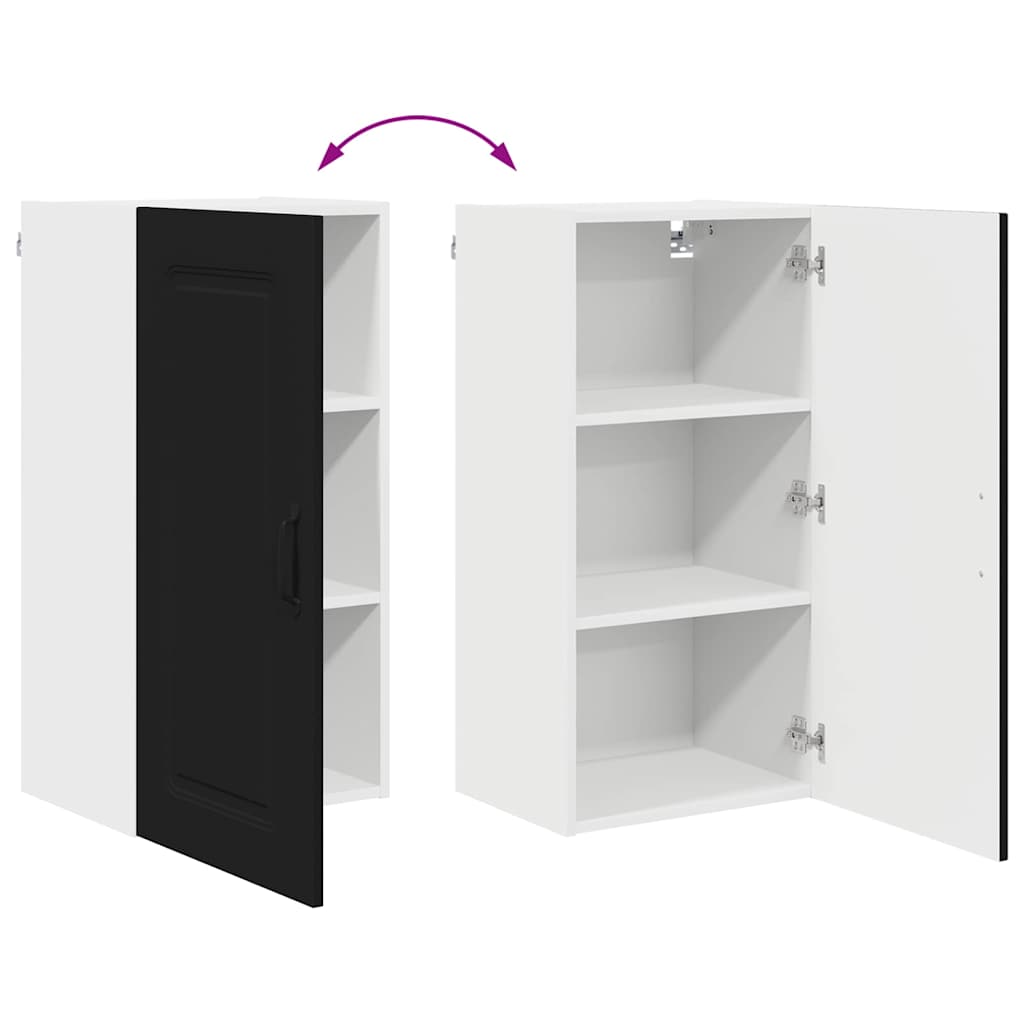 Kitchen Wall Cabinet Black 40 x 31 x 80 cm Engineered Wood