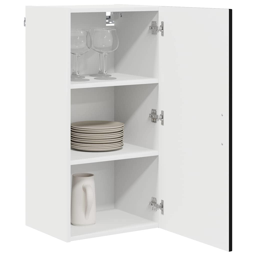 Kitchen Wall Cabinet Black 40 x 31 x 80 cm Engineered Wood