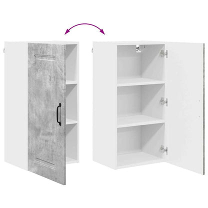 Kitchen Wall Cabinet with Shelf Concrete Grey 40 x 31 x 80 cm