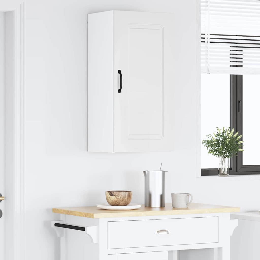 Kitchen Wall Cabinet with Door High Gloss White 40 x 31 x 80 cm