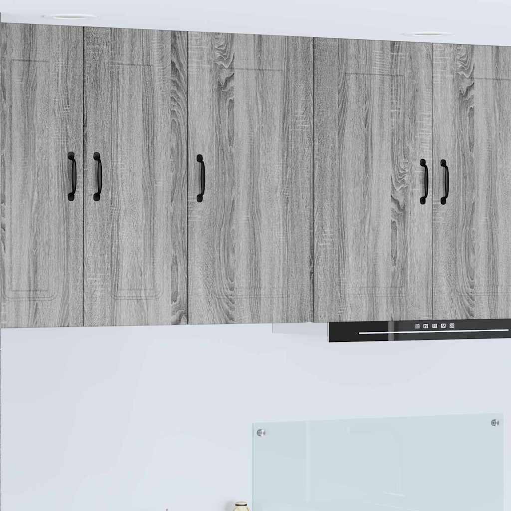Kitchen Wall Cabinet with Shelf Grey Sonoma 40 x 31 x 80 cm