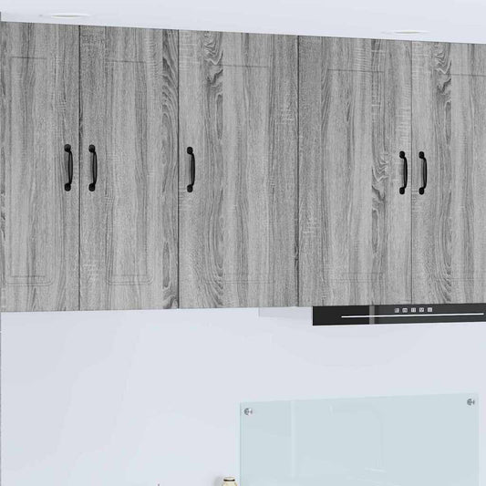 Kitchen Wall Cabinet with Shelf Grey Sonoma 40 x 31 x 80 cm