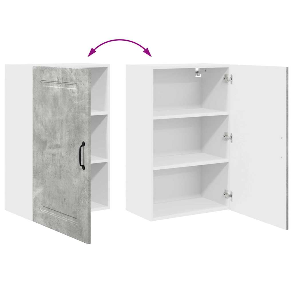 Kitchen Wall Cabinet with Shelf Concrete Grey 50 x 31 x 80 cm