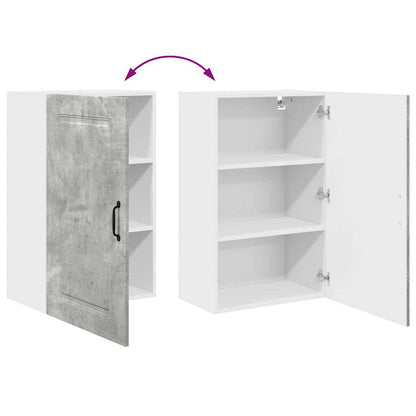 Kitchen Wall Cabinet with Shelf Concrete Grey 50 x 31 x 80 cm