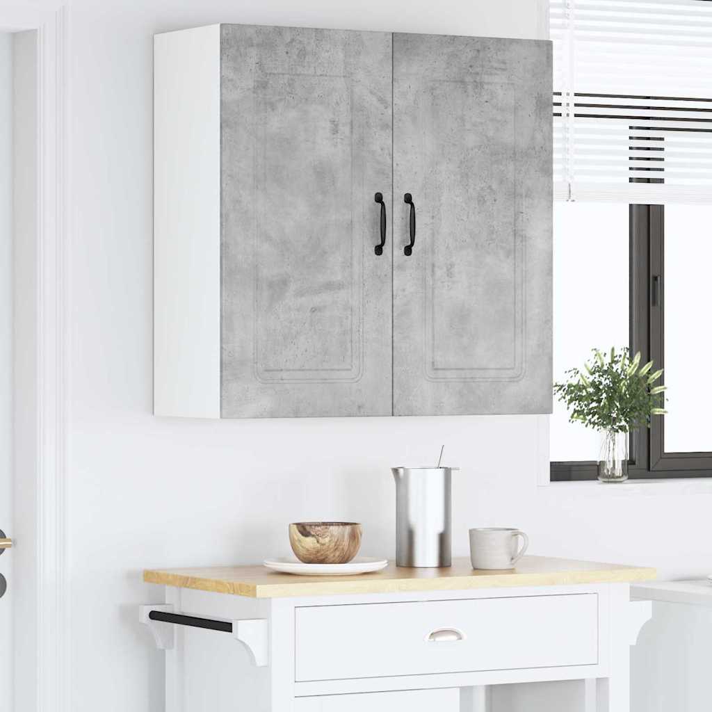 Kitchen Wall Cabinet with Shelf Concrete Grey 80 x 31 x 80 cm