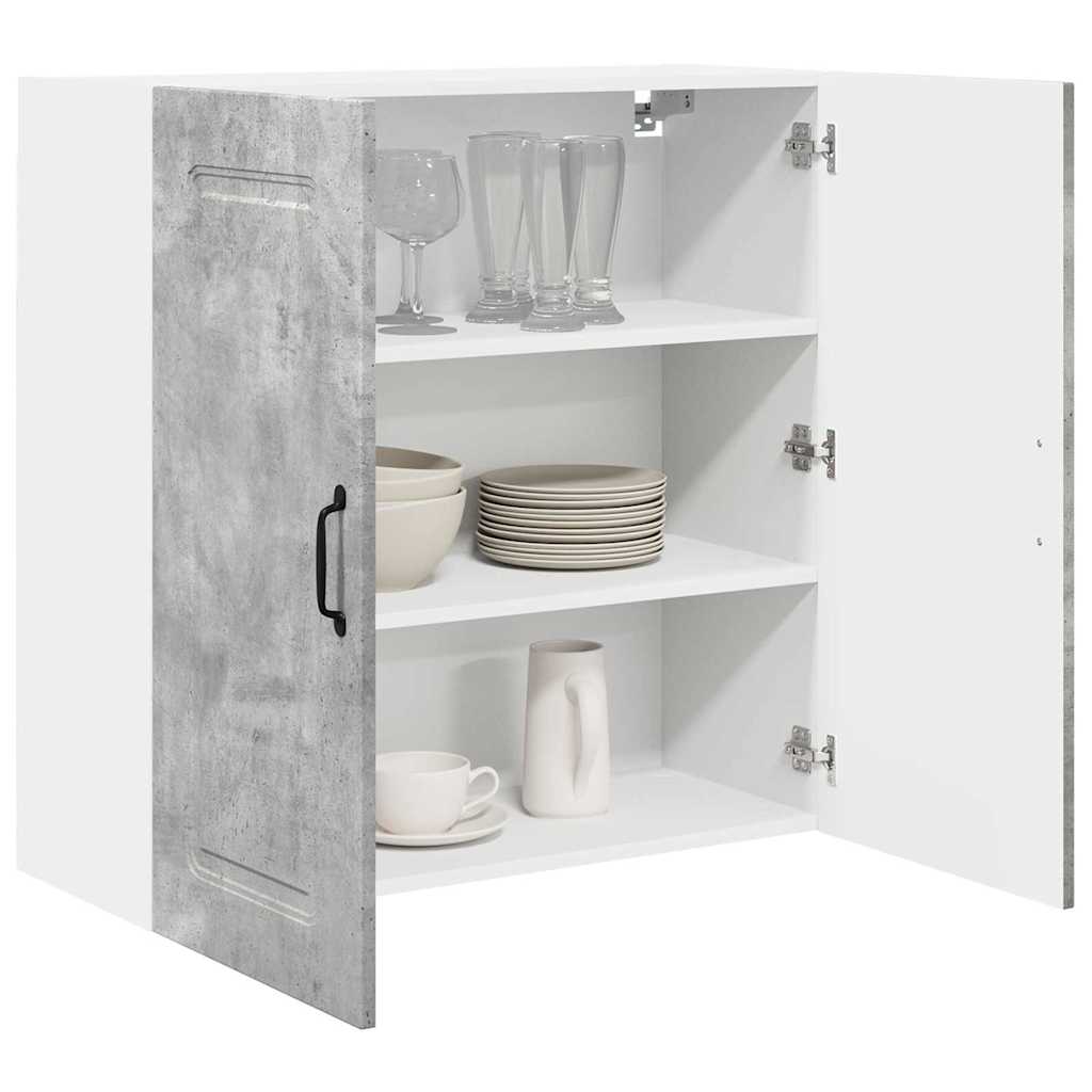 Kitchen Wall Cabinet with Shelf Concrete Grey 80 x 31 x 80 cm