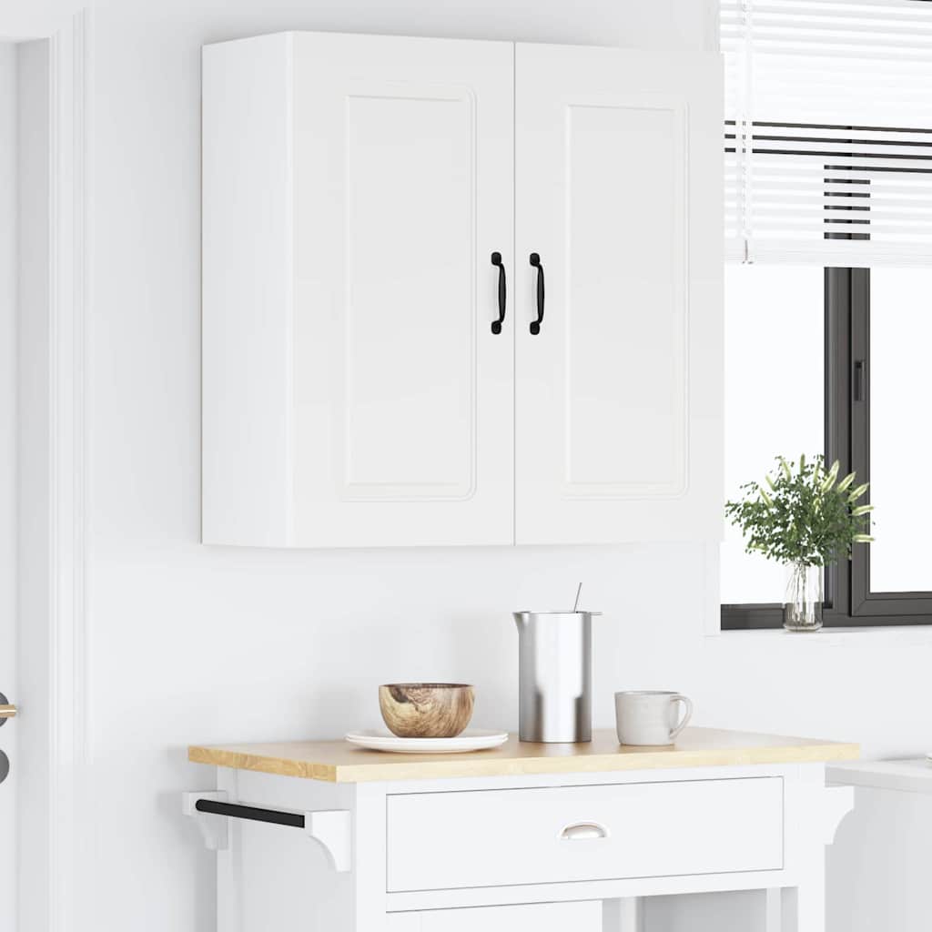 Kitchen Wall Cabinet with Door High Gloss White 80 x 31 x 80 cm