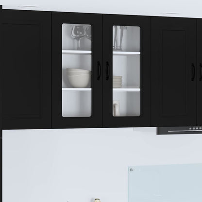 Kitchen Wall Cabinet Black 80 x 31 x 80 cm Engineered Wood