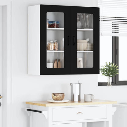 Kitchen Wall Cabinet Black 80 x 31 x 80 cm Engineered Wood