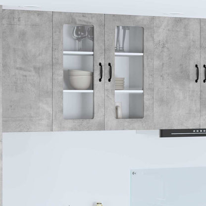 Kitchen Wall Cabinet with Shelf Concrete Grey 80 x 31 x 80 cm