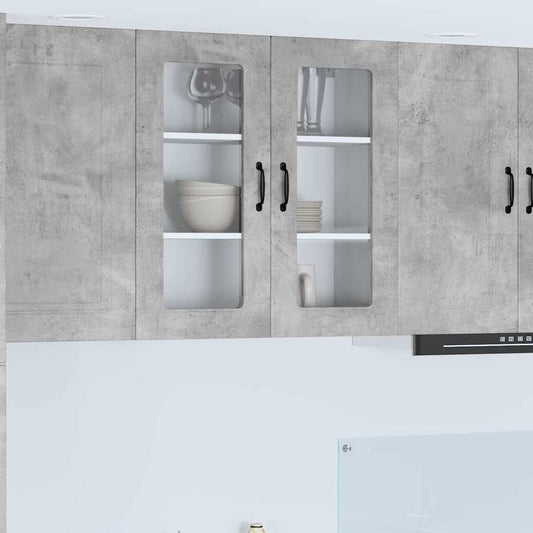 Kitchen Wall Cabinet with Shelf Concrete Grey 80 x 31 x 80 cm