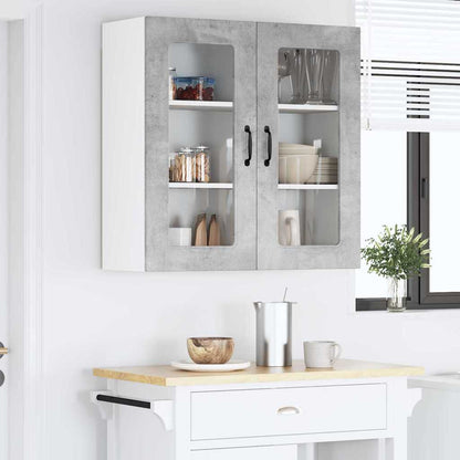 Kitchen Wall Cabinet with Shelf Concrete Grey 80 x 31 x 80 cm