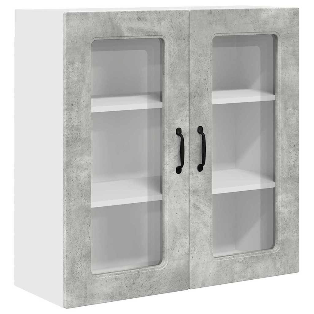 Kitchen Wall Cabinet with Shelf Concrete Grey 80 x 31 x 80 cm