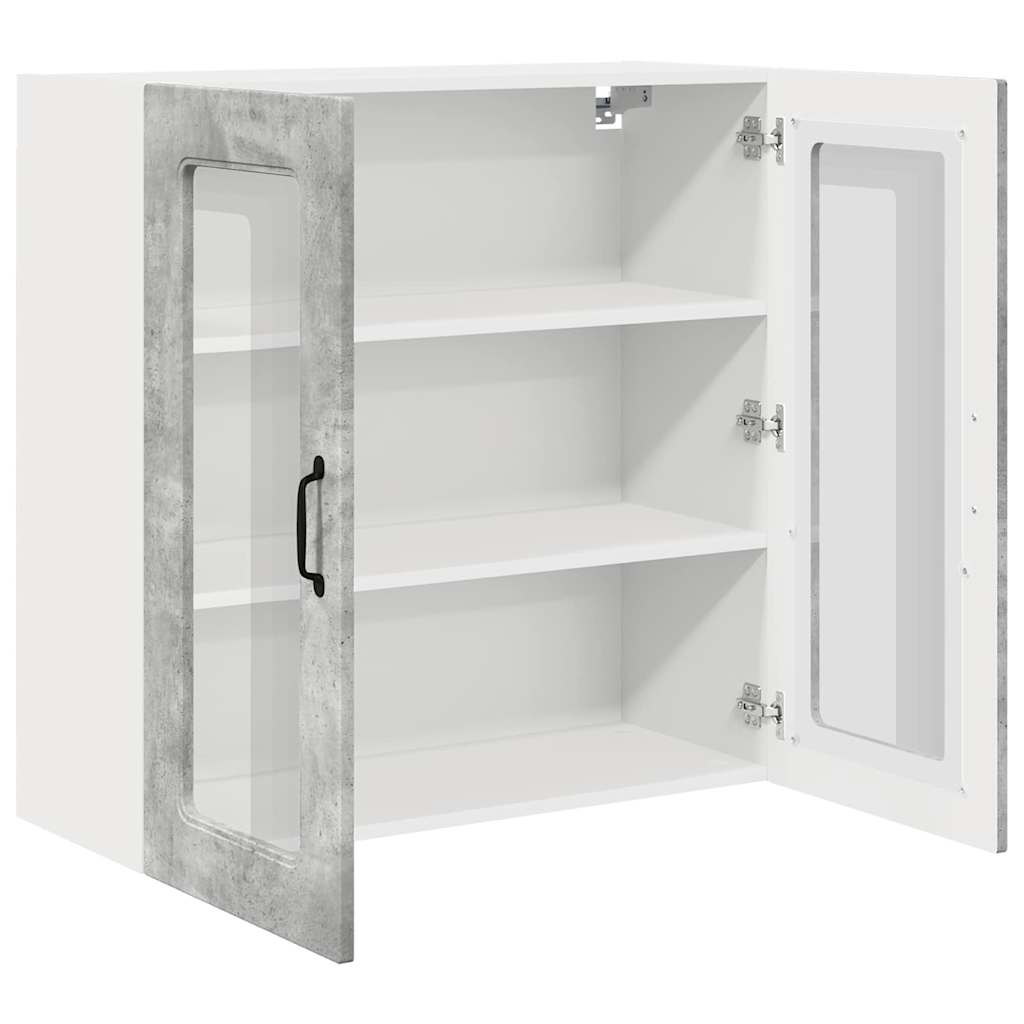 Kitchen Wall Cabinet with Shelf Concrete Grey 80 x 31 x 80 cm