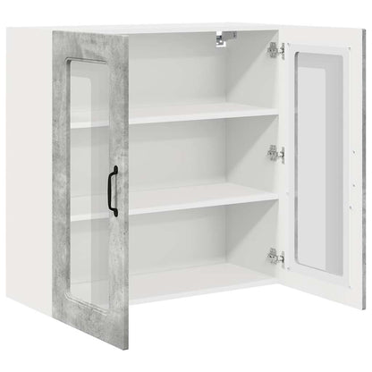 Kitchen Wall Cabinet with Shelf Concrete Grey 80 x 31 x 80 cm