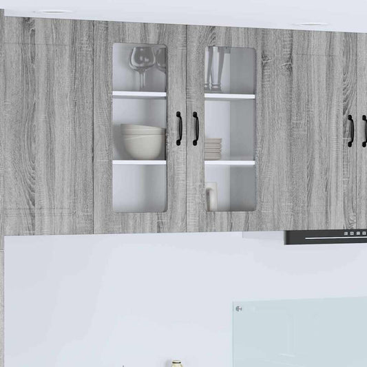 Kitchen Wall Cabinet with Shelf Grey Sonoma 80 x 31 x 80 cm