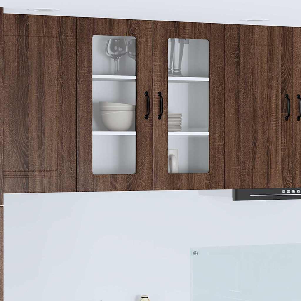 Kitchen Wall Cabinet Brown Oak 80 x 31 x 80 cm Engineered Wood