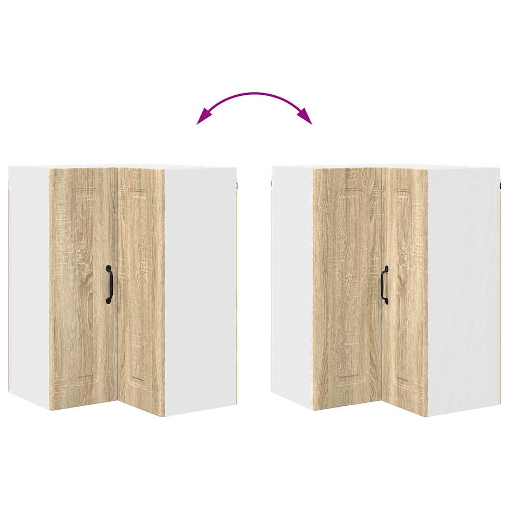 Kitchen Wall Cabinet Sonoma Oak 57 x 57 x 80 cm Engineered Wood