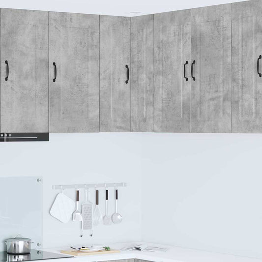 Kitchen Wall Cabinet with Shelf Concrete Grey 57 x 57 x 80 cm