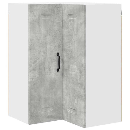 Kitchen Wall Cabinet with Shelf Concrete Grey 57 x 57 x 80 cm